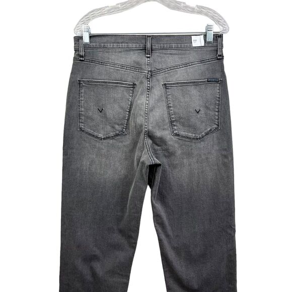 Hudson Womens Jeans KASS Straight Ankle Raw Hem Distressed 5‎ Pocket Zip Gray 28 - Picture 6 of 7